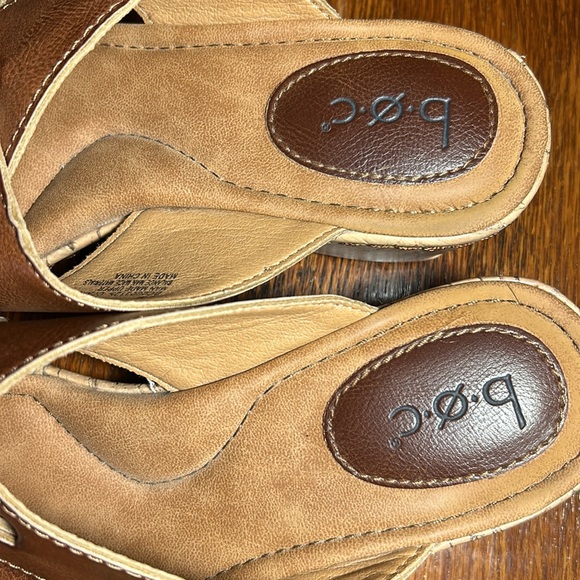 B.o.c. Born Brown Cork Wedge Heel Open Toe Sandal. Size 7 - Picture 8 of 11